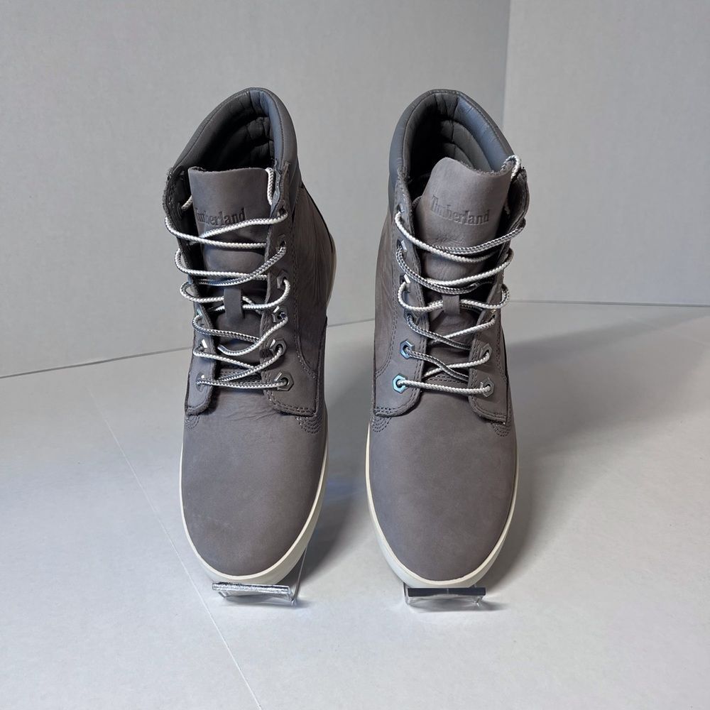 Timberland Grey Lace-Up Women's Nubuck Boots Size 8.5 - Picture 2 of 4